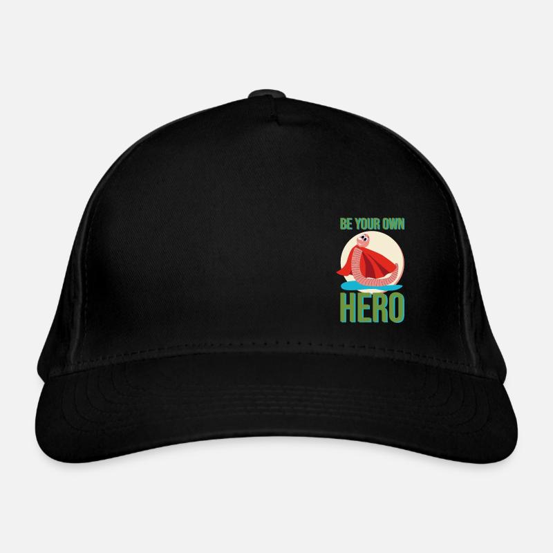 Regenwurm Superheld Held Hero Cape Pfütze Geschenk Bio-Baseballkappe