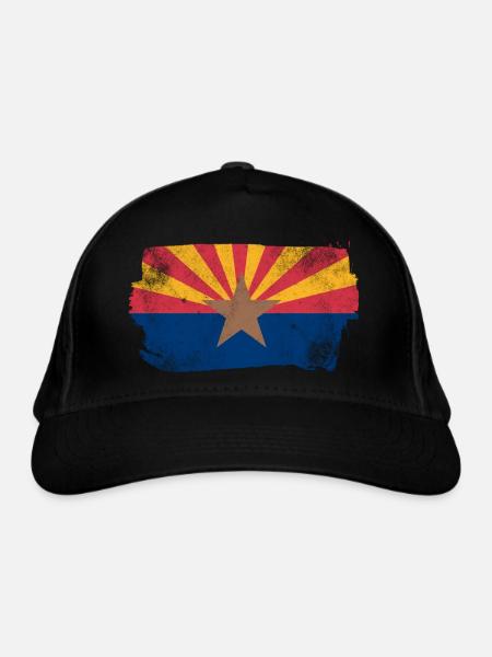 Arizona Flagge - Bio-Baseballkappe - Schwarz