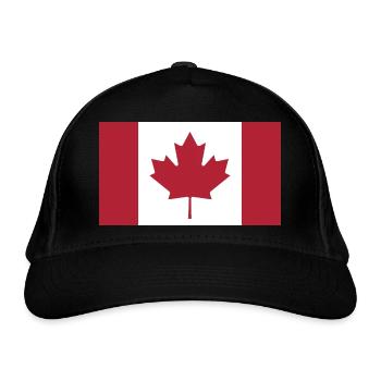 Kanada Flagge Telefonhülle - Bio-Baseballkappe - Schwarz - Vorne