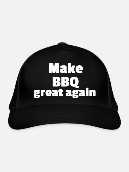 Make BBQ great again - Bio-Baseballkappe - Schwarz