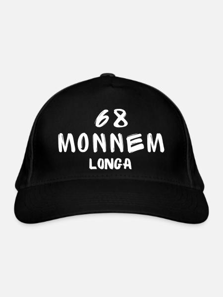 68 Monnem longa - Bio-Baseballkappe - Schwarz