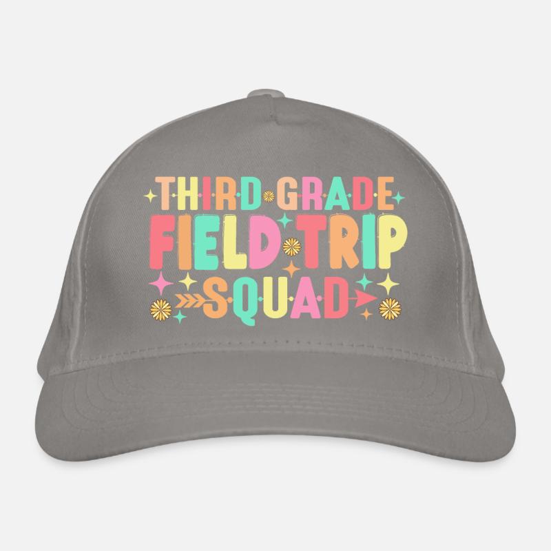 Teacher Students Third 3rd Grade Field Trip Squad Organic Baseball Cap