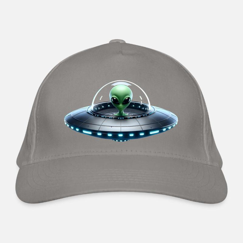 Alien vert dans un vaisseau spatial Casquette classique bio