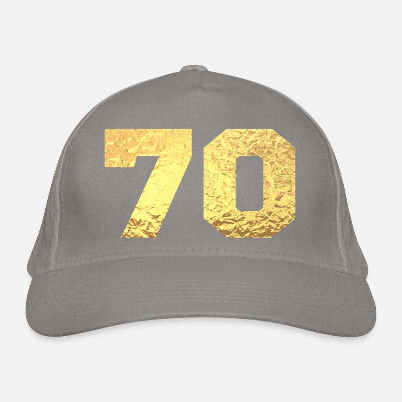 70 paillettes doré - 70e anniversaire Casquette classique bio