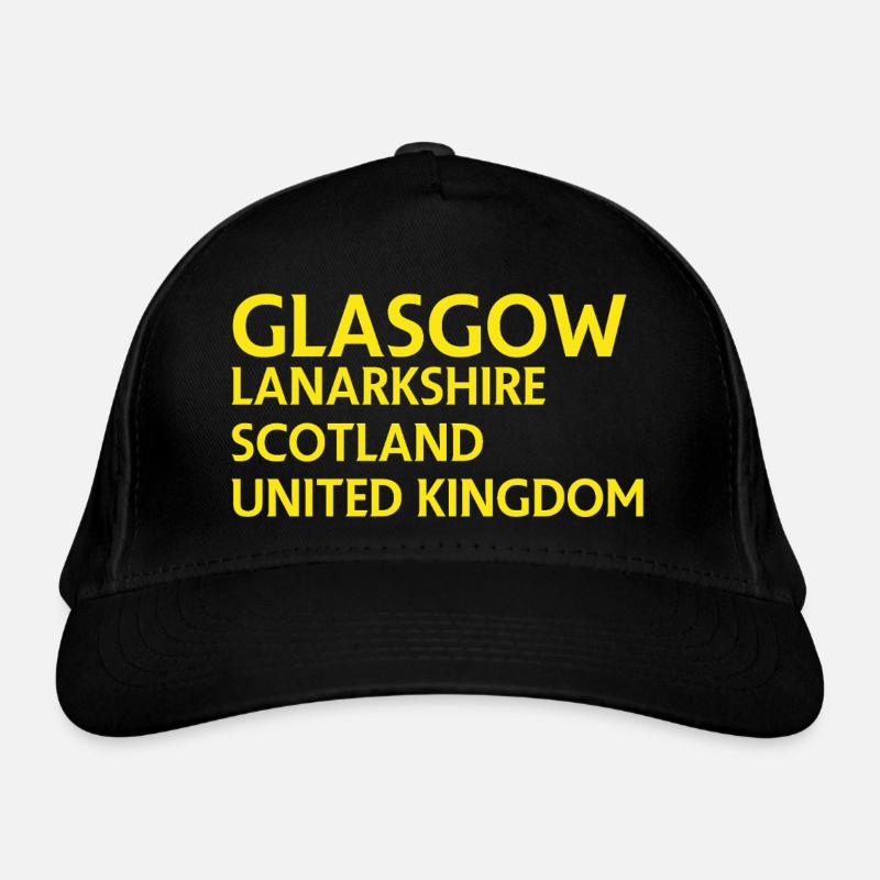 Glasgow – Scotland Textdesign Organic Baseball Cap