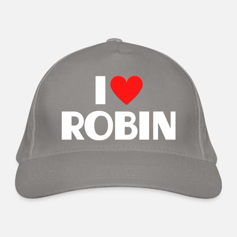 J’adore Robin Red Heart Déclaration rétro Casquette classique bio