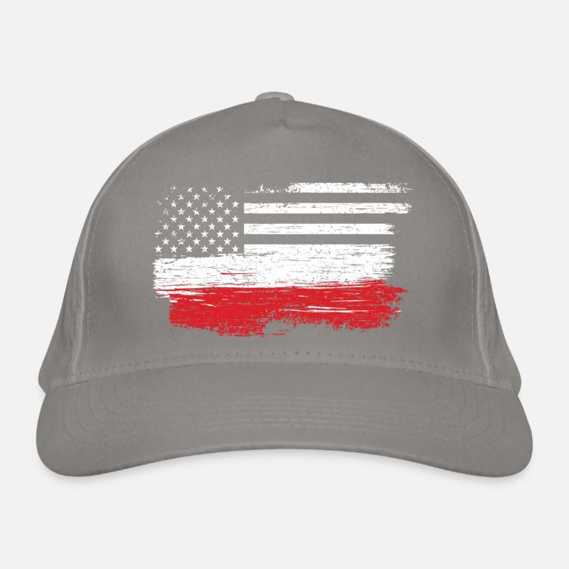 Brushed U.S. Flag Art Organic Baseball Cap