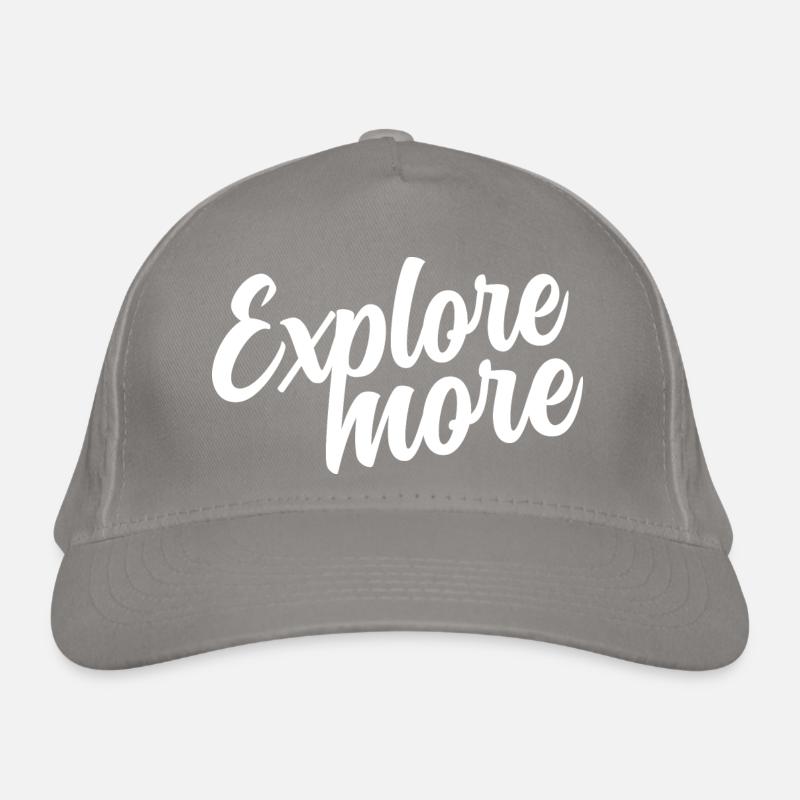 Explorez plus, extérieur, citation de texte sur la faune Casquette classique bio