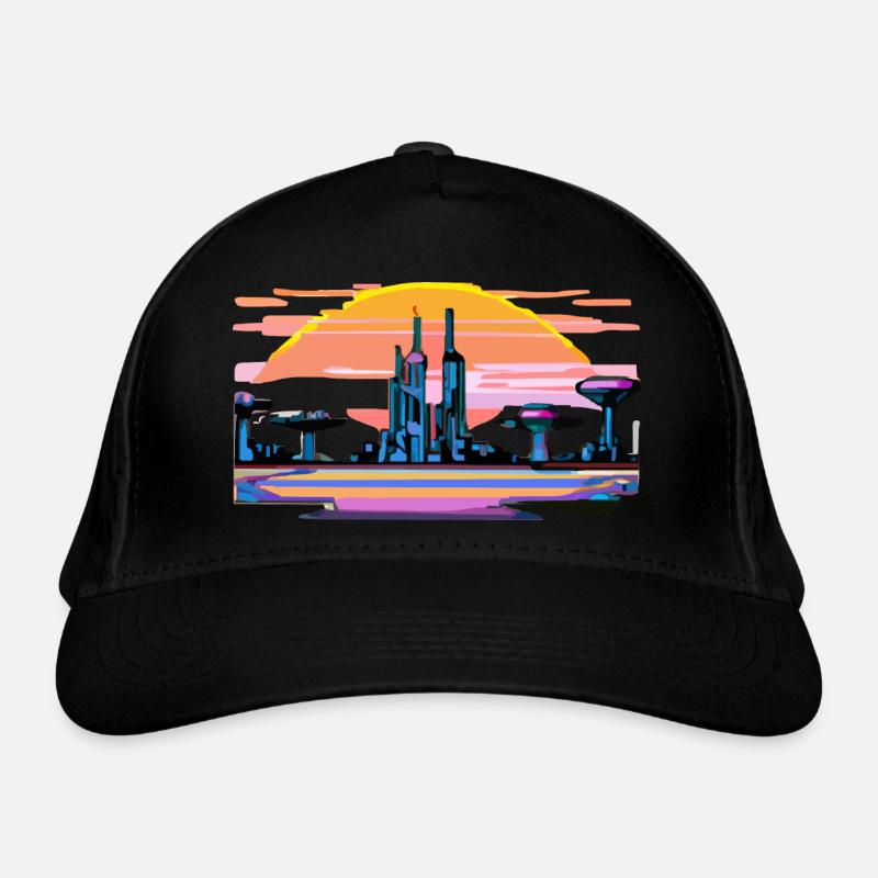 Futuristic landscape Organic Baseball Cap