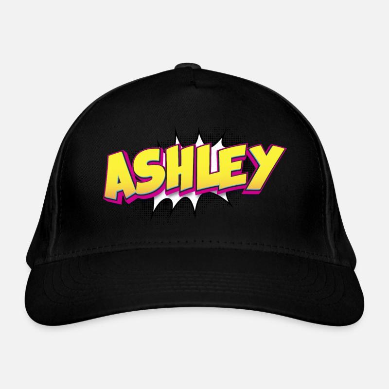 Ashley benutzerdefinierter Name Comic-Stil Pop-Art, Bio-Baseballkappe