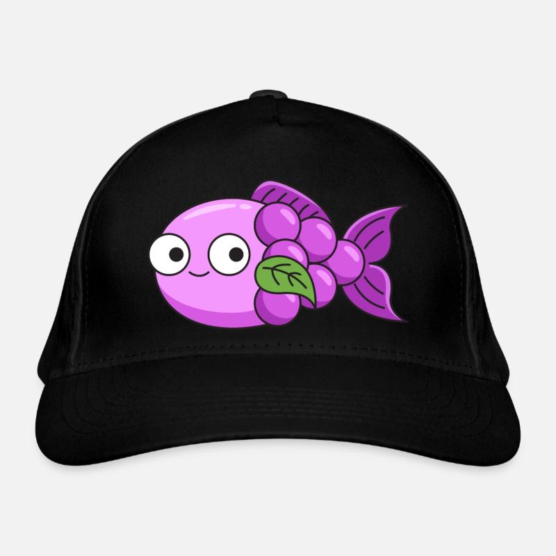 Raisin de poisson design pour les amateurs de Casquette classique bio