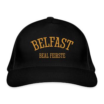 Belfast Beal Feirste North Ireland Northern Ireland - Organic Baseball Cap - black - Front