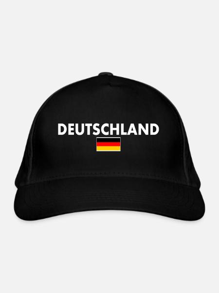 Deutschland - Bio-Baseballkappe - Schwarz