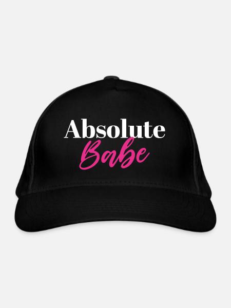 Absolute Babe - Organic Baseball Cap - black - Front