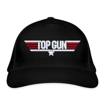 Top Gun Logo Stick - Bio-Baseballkappe - Schwarz - Vorne