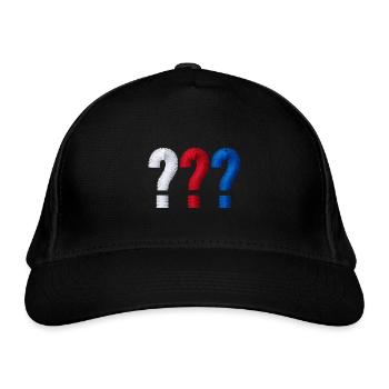 Die Drei ??? kleines Logo Stick - Bio-Baseballkappe - Schwarz - Vorne