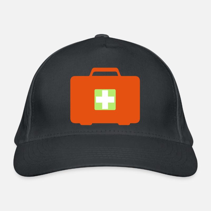 Erste Hilfe Koffer Bio-Baseballkappe