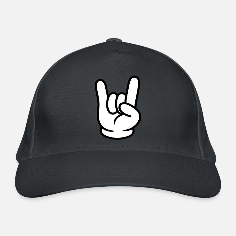 Signe de fête de bande dessinée à la main Casquette classique bio