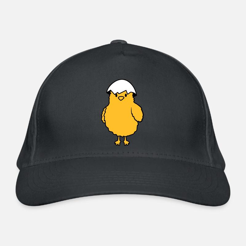 Poussins avec coquille d'oeuf sur la tête Casquette classique bio