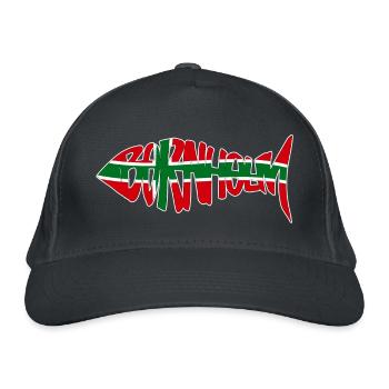 Bornholm Fish Original - Organic Baseball Cap - graphite grey - Front