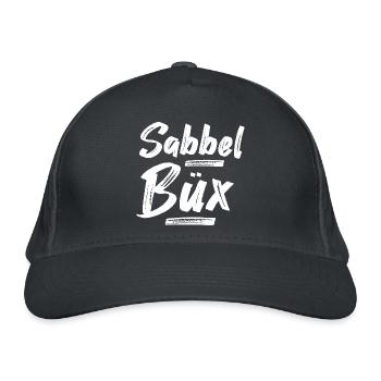 Sabbelbüx Plattdeutsch - Bio-Baseballkappe - Graphite - Vorne