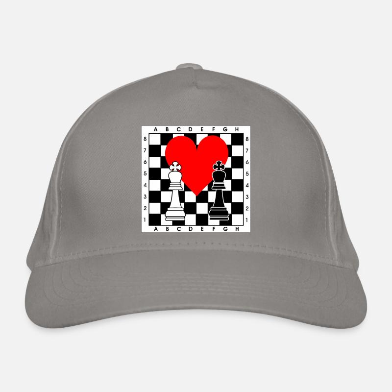 Échiquier avec cœur Casquette classique bio