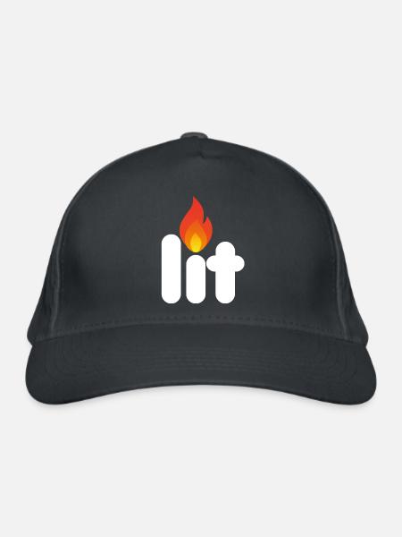 lit weiß - Bio-Baseballkappe - Graphite