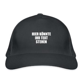Hier könnte ihr Text Geschenk selber gestalten - Bio-Baseballkappe - Graphite - Vorne