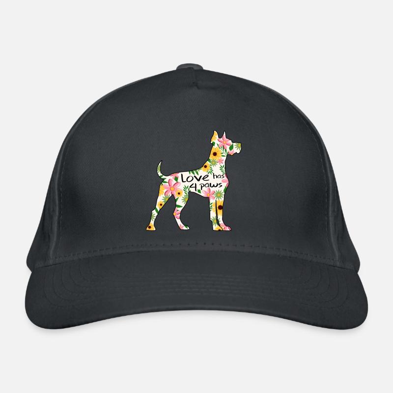 Deutsche Dogge Hund Liebe hat 4 Pfoten Bio-Baseballkappe