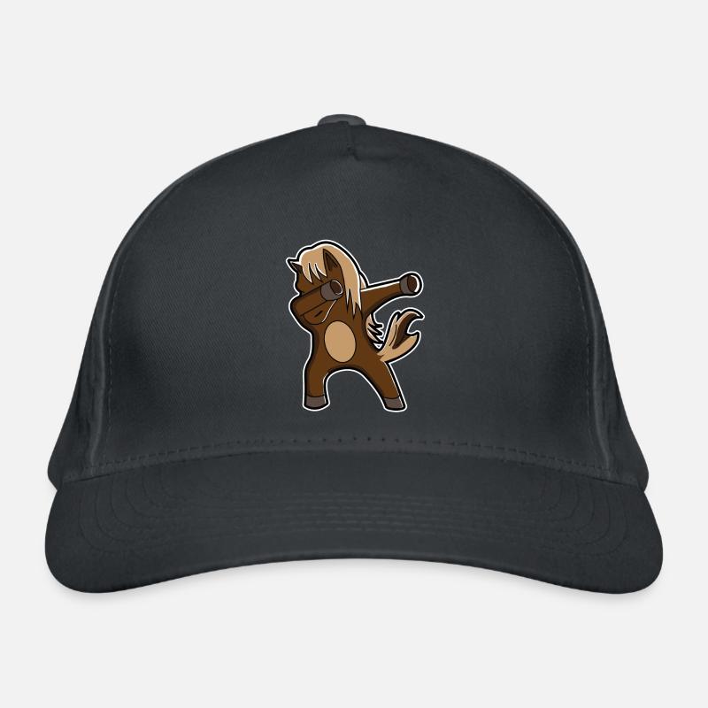 Pferd dabbing horse - Bio-Baseballkappe - Graphite