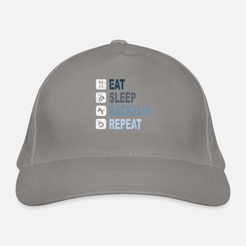 Eat Sleep Backflip Repeat Organic Baseball Cap