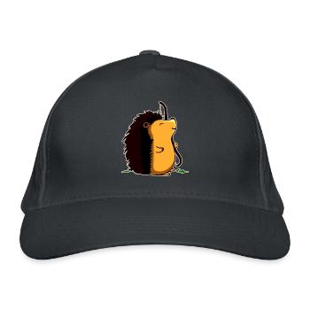 Archer Hedgehog - Organic Baseball Cap - graphite grey - Front