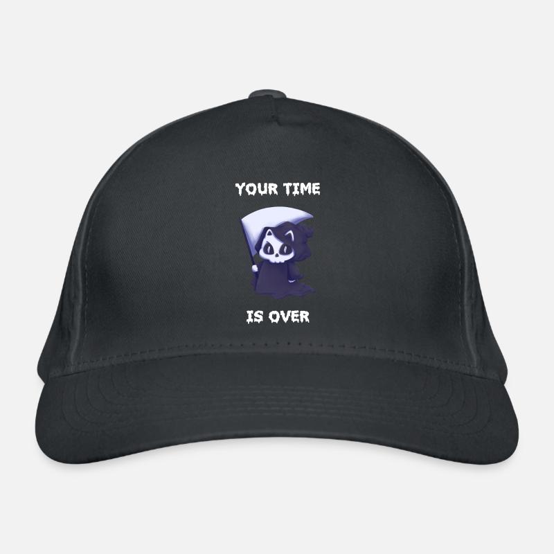 Tod Katze Sensemann Spruch Geschenk - Bio-Baseballkappe - Graphite