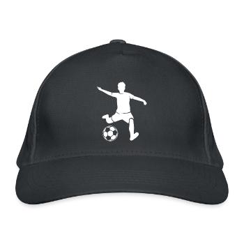 Soccer player soccer - Organic Baseball Cap - graphite grey - Front