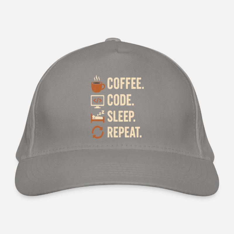 Codeur Geek Routine – Café, Code, Dodo, Encore Casquette classique bio