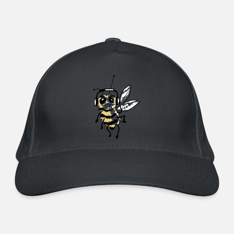 Coole Bee DJ - Musik Bug - Bio-Baseballkappe - Graphite