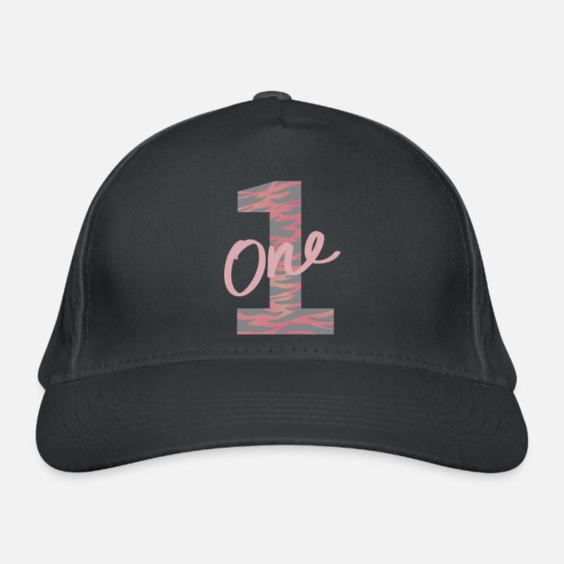 Zahl / 1 / Ein Jahr / Erster / Geburtstag / Nummer - Bio-Baseballkappe - Graphite