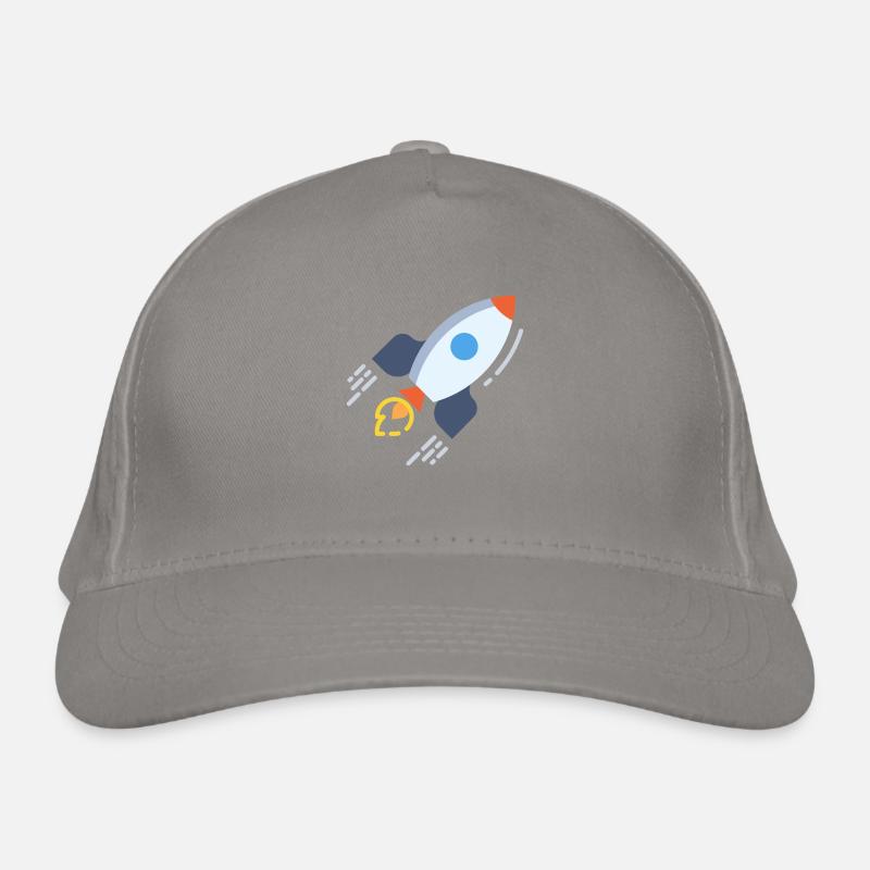 Flying rocket spaceship. gift Organic Baseball Cap