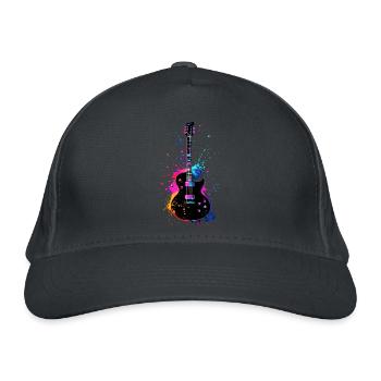 Guitar Rock Music - Organic Baseball Cap - graphite grey - Front