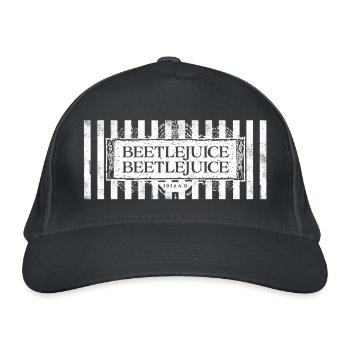 Beetlejuice 2 Logo Schwarz & Weiß - Bio-Baseballkappe - Graphite - Vorne