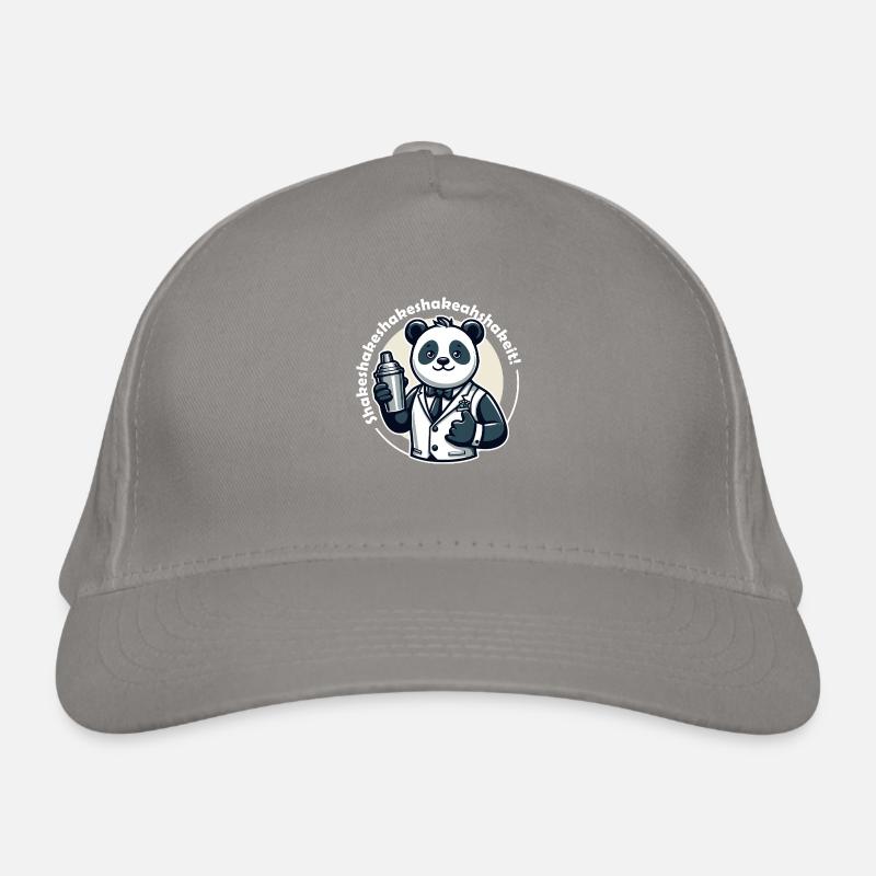 Bartender Panda Bear Shaker Organic Baseball Cap