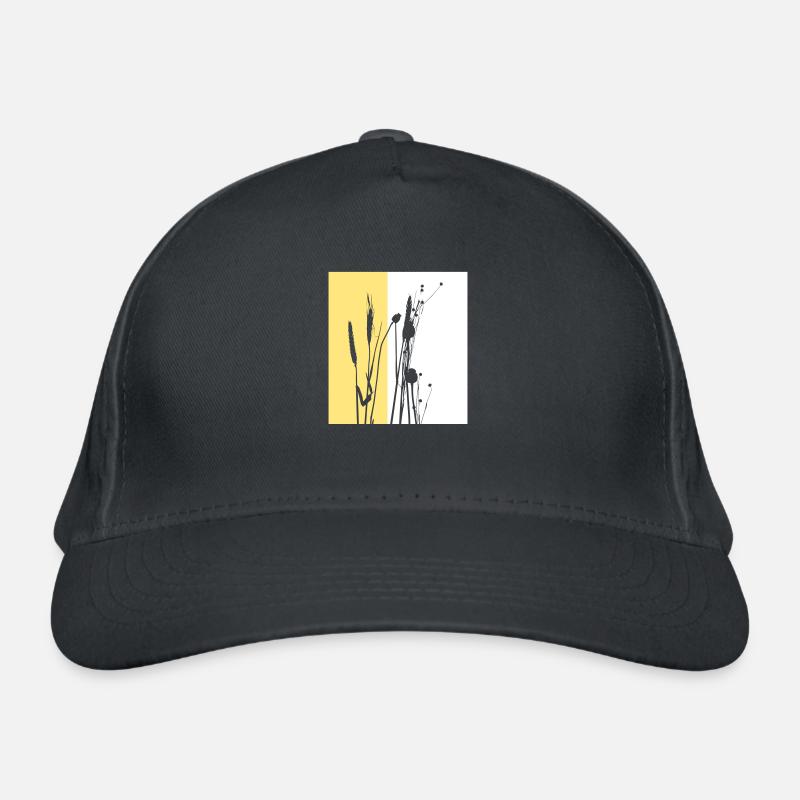 fleurs séchées silhouette bicolore Casquette classique bio