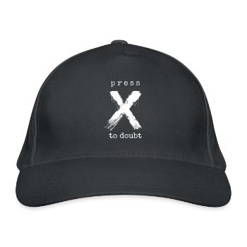 Press X to Doubt - Bio-Baseballkappe - Graphite - Vorne