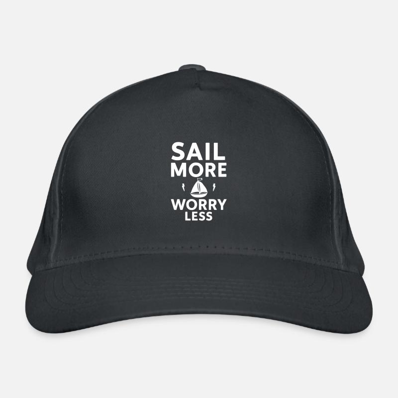 More sailing, less worries - Organic Baseball Cap - graphite grey