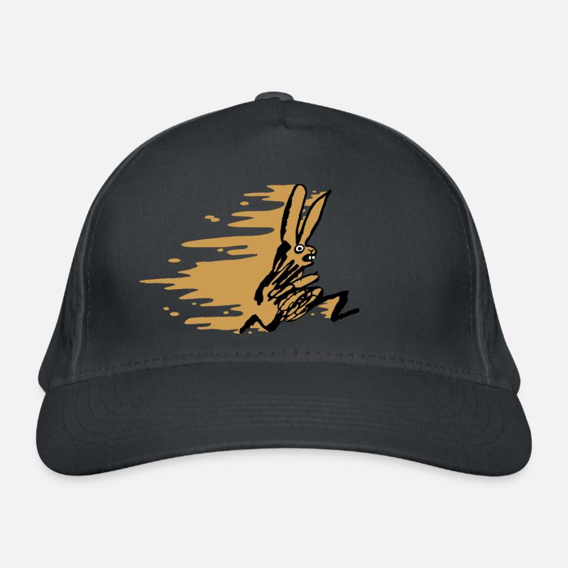 Swift Rabbit (Orange) Organic Baseball Cap
