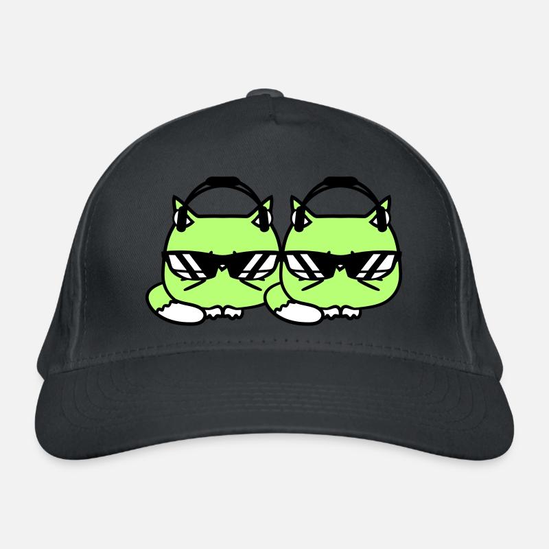 2 DJ Chats Équipe Amis Animaux Chaton Casquette classique bio