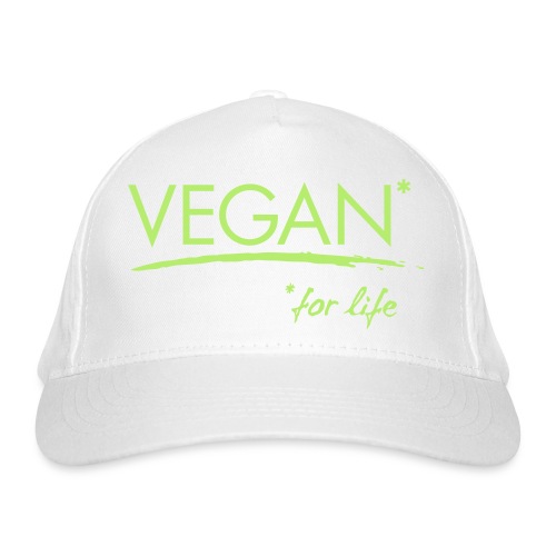 vegan for life 1c - Bio-Baseballkappe