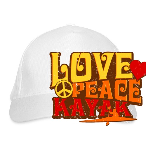 peace love kayak revised and final - Organic Baseball Cap