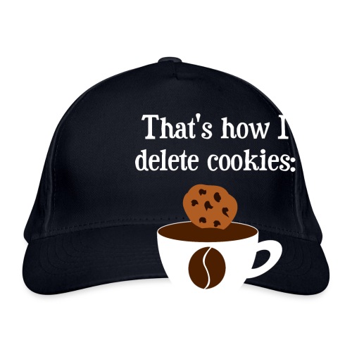 Cookies Kaffee Nerd Geek - Bio-Baseballkappe