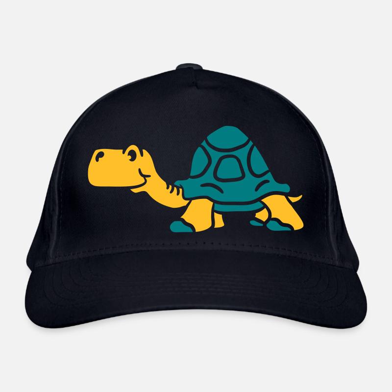 Old small cartoon turtle Organic Baseball Cap